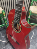 Guitarra Flamenca “Flaca” Cutaway Roja – Modesto Malla | Caja Estrecha + Palosanto de India + Double OS1