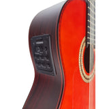 Antonio De Toledo Modelo F17 Negra de Palosanto teñido de rojo AATF-17NRE CUT con Cutaway y Previo Fishman PSY-301