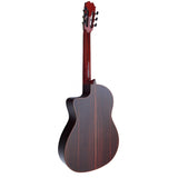 Antonio De Toledo Modelo F17 Negra de Palosanto teñido de rojo AATF-17NRE CUT con Cutaway y Previo Fishman PSY-301
