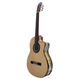 Martinez MF7 CE Guitarra Flamenca de Ebano Blanco con Cutaway y Previo Double MD100