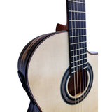 Martinez MF7 CE Guitarra Flamenca de Ebano Blanco con Cutaway y Previo Double MD100