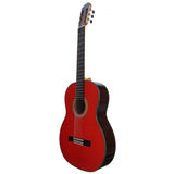 Martinez MR5 Guitarra Flamenca Roja de Tapa Maciza y fondo y aros de Palosanto