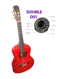 Nuevo modelo Guitarra flamenca Caro roja modelo FL16 Amplificada con OS1