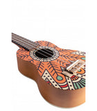 Ukelele Soprano Bamboo Orange Mandala B1E-OM