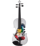 Violín 4/4 Electrificado Kinglos YSDS-N302 Decorado