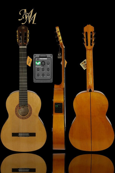 Guitarra Flamenca Modesto Malla “Chata” Natural – Electrificada con Fishman Clásica Blend Original USA