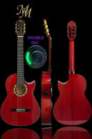 Guitarra Flamenca “Manuela” Cutaway Roja – Modesto Malla | Ciprés Español + Double OS1 | Profesional y Artesanal