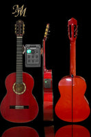 Guitarra Flamenca Roja “Manuela” Modesto Malla | Ciprés Español + Fishman USA | Sonido Profesional