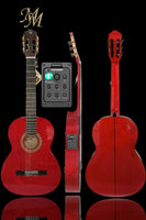 Guitarra Flamenca Roja “Chata” Modesto Malla con Fishman USA | Profesional