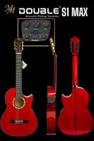 Guitarra Flamenca “Manuela” Cutaway Roja – Modesto Malla | Ciprés Español + Double S1 MAX | Profesional y Artesanal