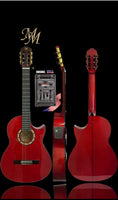 Guitarra Flamenca “Manuela” Cutaway Roja – Modesto Malla | Ciprés Español + Fishman Prefix Pro Blend USA