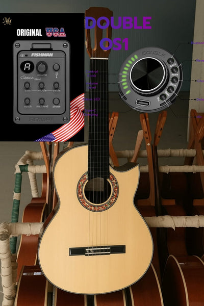 Guitarra Flamenca “Candela” Cutaway Natural – Modesto Malla | Palosanto de India + Fishman Clásica Blend + OS1