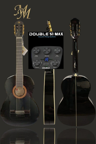 🎸 Guitarra Flamenca Negra Zurda “Chata” Modesto Malla – Fishman + Double S1 MAX