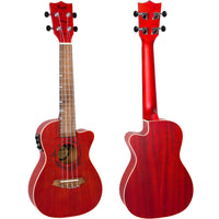 Ukelele Concert Flight DUC-380CEQ Gemstone Electroacustico Coral