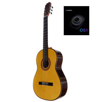 ATF-17NA (Ambar) Antonio De Toledo Guitarra Flamenca Negra de Palosanto - Acabado Brillo y Color Miel CON PREVIO DOUBLE OS1