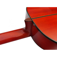 Martinez MR3 Guitarra Flamenca Roja de Tapa Maciza y fondo y aros de Cipres