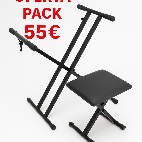 🎹 Pack Soporte de Teclado + Banqueta Ajustable