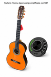 Guitarra flamenca Modesto Malla Morena Naranja amplificada con Double OS1