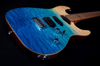 Guitarra Eléctrica Jet JS1000-QTBL Azul Transparente