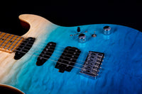 Guitarra Eléctrica Jet JS1000-QTBL Azul Transparente