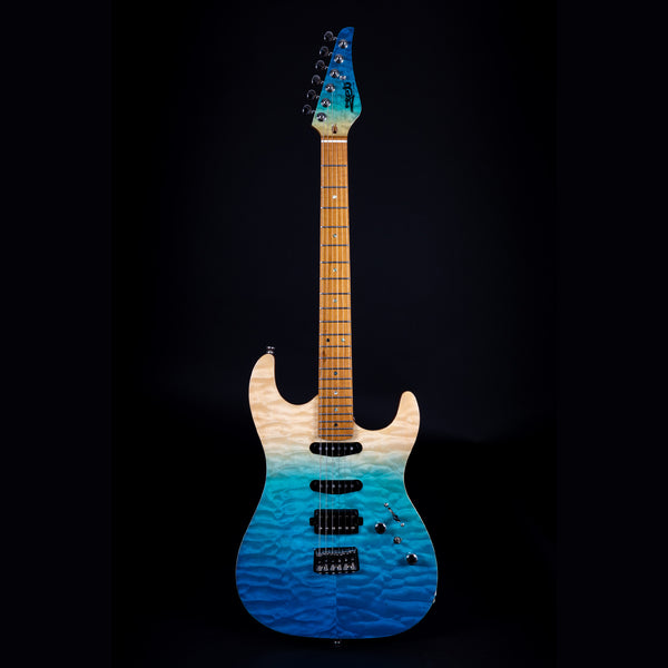 Guitarra Eléctrica Jet JS1000-QTBL Azul Transparente