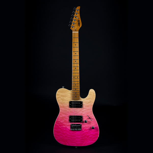Guitarra Eléctrica Jet JT450-QTPK Rosa Transparente