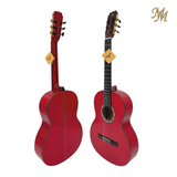 Guitarra Flamenca Roja modelo Manuela Modesto Malla | Ciprés Español + Tapa Maciza | Tradición Flamenca Profesional