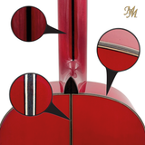 Guitarra Flamenca Roja modelo Manuela Modesto Malla | Ciprés Español + Tapa Maciza | Tradición Flamenca Profesional