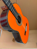 Guitarra flamenca Modesto Malla Morena Naranja amplificada con Double OS1