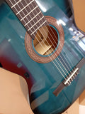 🎸 GUITARRA CLÁSICA ESPAÑOLA CARO – MODELO ESTUDIO Tamaño Adulto 4/4 AZUL
