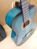 🎸 GUITARRA CLÁSICA ESPAÑOLA CARO – MODELO ESTUDIO Tamaño Adulto 4/4 AZUL