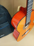 🎸 GUITARRA CLÁSICA ESPAÑOLA CARO – MODELO ESTUDIO Tamaño Adulto 4/4 ROJO / NARANJA