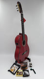 PACK OFERTA ESPECIAL !!!  GUITARRA ALAMEDA Roja MODESTO MALLA OS1 AMPLIFICADA