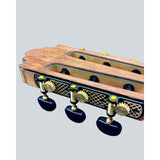 Clavijero de Precisión Aparicio B&C Modelo Toledo Oro/Negro con Palomillas de Ébano y Postes Negros