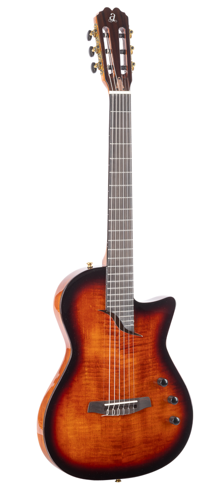 Guitarra Admira Stage Sombreada de caja estrecha con acabado sunburst y cuerdas de nailon