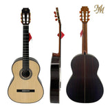 Guitarra flamenca Modesto Malla Morena Natural amplificada con Double OS1