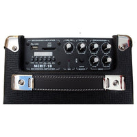 Merit-10 Amplificador Portable de 10W RMS para guitarra electrica con reproduccion de USB y SD