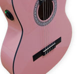 NUEVO MODELO Guitarra Rocío amplificada con OS1 color Rosa