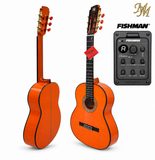 Guitarra Flamenca “Alameda” (Arce flameado) color Naranja amplificada con Fishman