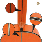 Guitarra Flamenca “Alameda” (Arce flameado) color Naranja amplificada con Fishman