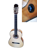 Antonio De Toledo  FLAMENCA amplificada Modelo F17B Blanca de Ciprés + PREVIO DOUBLE OS1