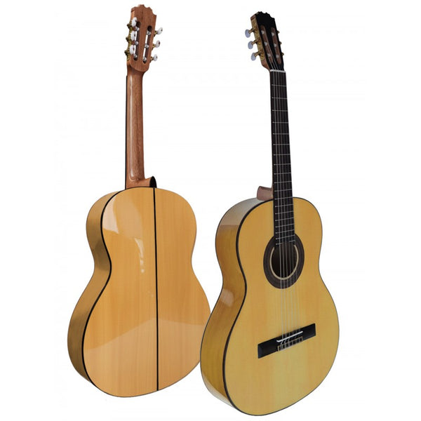 Guitarra Flamenca Vicente Tatay C320.560 – con Tapa de Abeto, Cuerpo de Sicomoro, Alma Ajustable y Golpeador