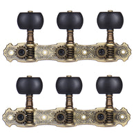 [7582] Par Clavijeros Guitarra Negros Aos-022V3P Bronce