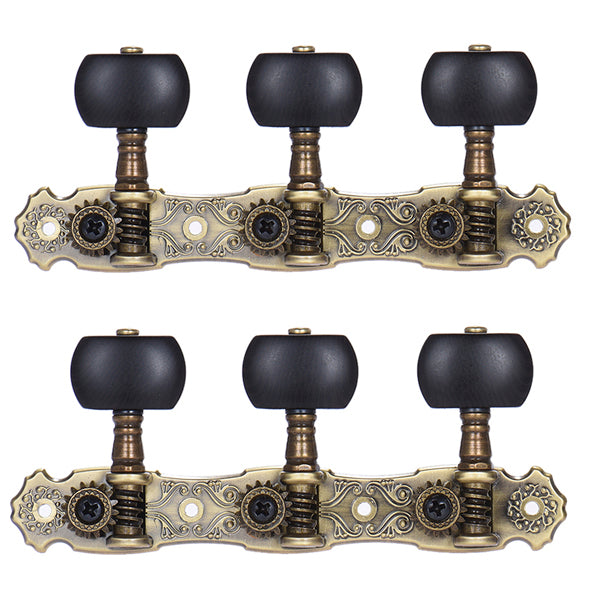 [7582] Par Clavijeros Guitarra Negros Aos-022V3P Bronce