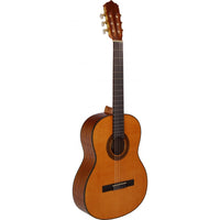 Guitarra Clasica Caro Estudio avanza Fondo de Sapeli con Tapa de Abeto - Acabado Brillo - Tamaño Cadete 3/4 tiro 580
