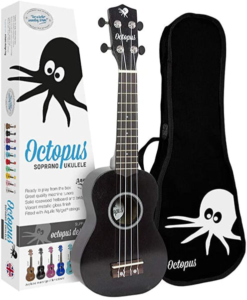 Ukelele Octopus Soprano UK-200BK Negro