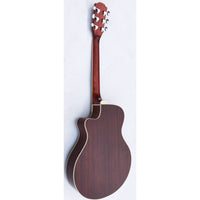 C331.646EQSB Guitarra Electroacustica Baffin Mini Jumbo tipo APX Sunburst Amplificada y previo con Afinador Acabado Brillo