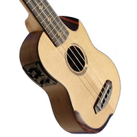 Egmond C380.107EQ Ukelele Soprano Amplificado de Koa y Tapa Maciza