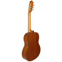 Guitarra Clasica Caro Estudio avanza Fondo de Sapeli con Tapa de Abeto - Acabado Brillo - Tamaño Cadete 3/4 tiro 580