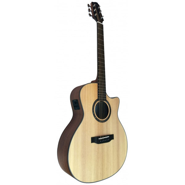 Egmond Guitarra Electro Acustica AV-51CE con EQ Fishman Tapa Maciza Electroacustica